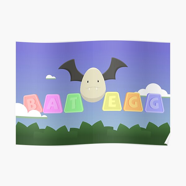Bat Egg Logo Poster