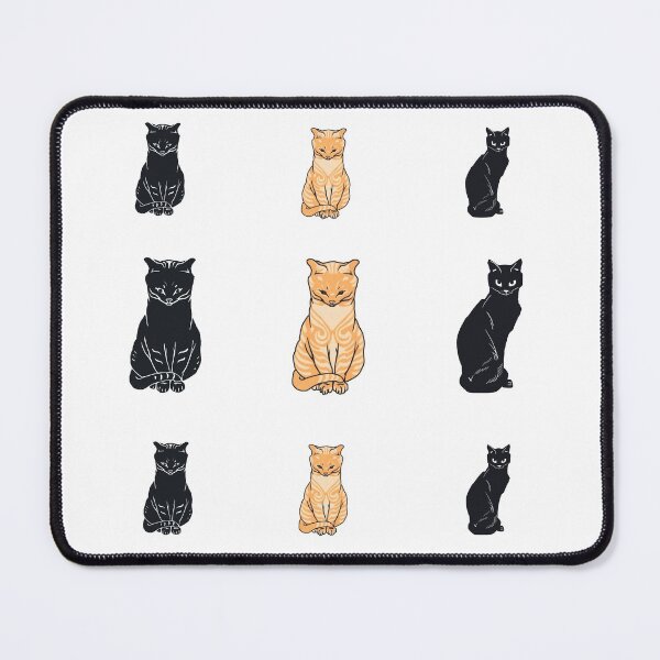 Item preview, 9 Cats Looking, 6 Black & 3 Orange designed and sold by Art-by-Geoff.