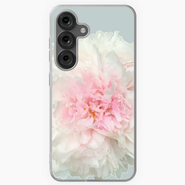 Item preview, White Peony with Pink Center Close-up designed and sold by InalterataArt.