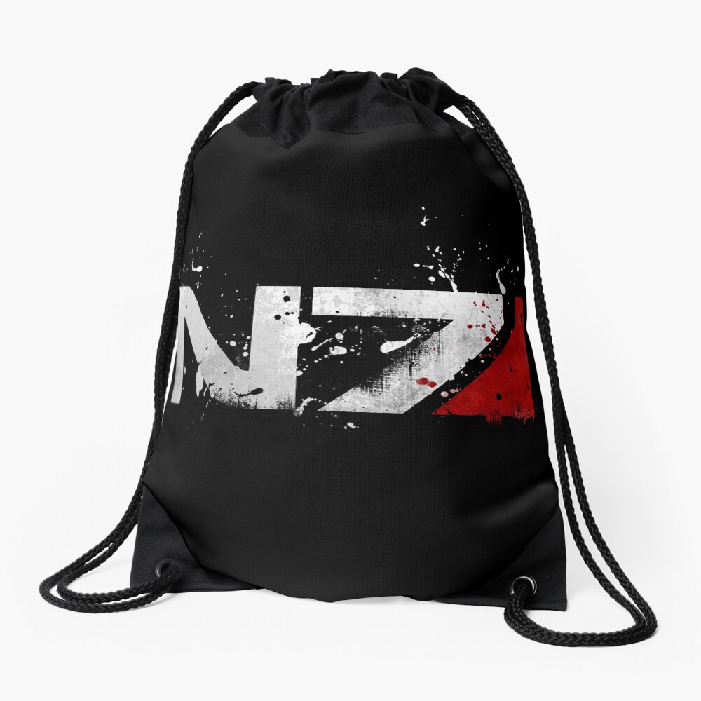 Mass Effect Distressed N7 Drawstring Bag