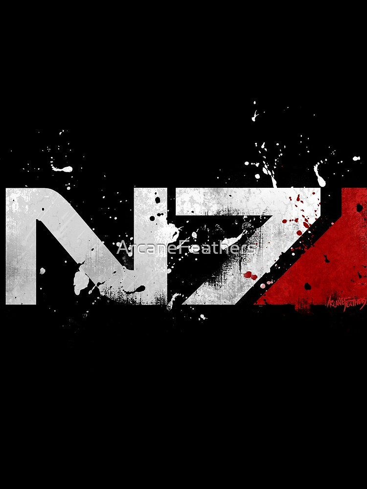 Artwork view, Mass Effect Distressed N7 designed and sold by ArcaneFeathers