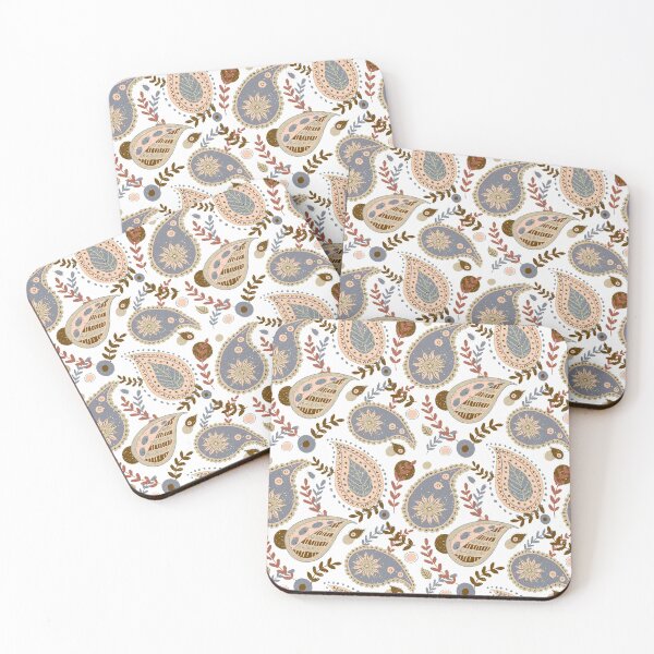Item preview, Muted grey and beige paisley pattern designed and sold by Home Cyn Home.