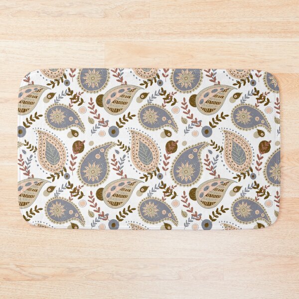 Item preview, Muted grey and beige paisley pattern designed and sold by Home Cyn Home.