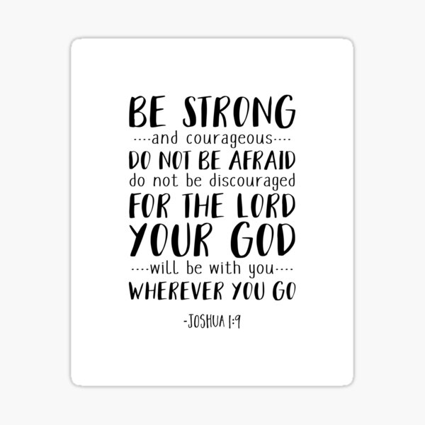 Item preview, Be Strong And Courageous, Joshua 1:9, Bible Verse, Inspirational Quote, Christian Gift designed and sold by aenaonartwork.