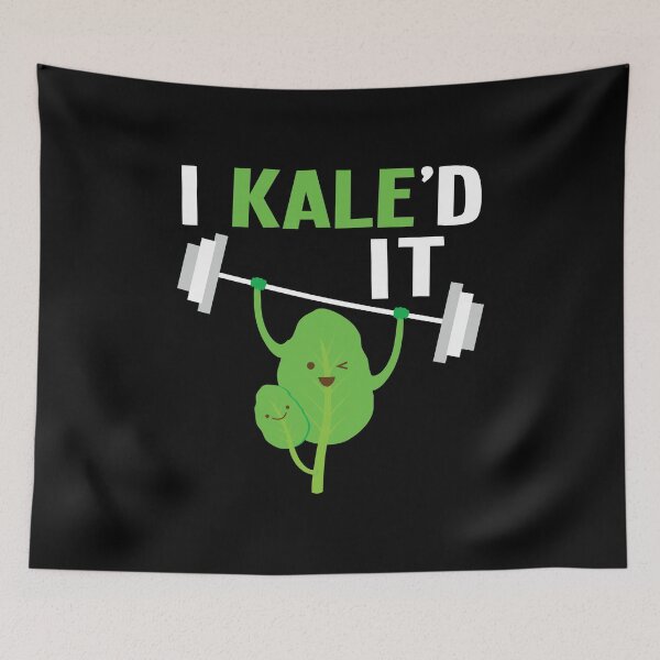 Item preview, I Kaled It, Vegan Vegetarian Kale Gym Fitness, Workout Sayings, Funny Weight Lifting designed and sold by Merchking1.