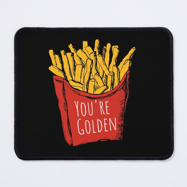 Item preview, Funny French Fries Sticker| You're Golden Food Pun| Fast Food Cartoon designed and sold by Nada18.