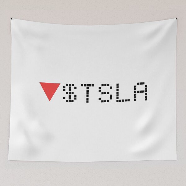 Item preview, Tesla Stock Ticker Red - Black Font designed and sold by frankyou.