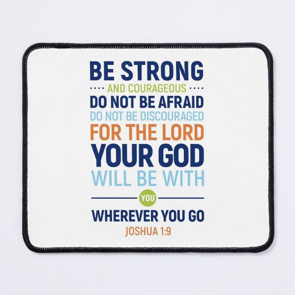 Item preview, Be Strong And Courageous, Joshua 1:9, Bible Verse, Boys Room Decor, Scripture Gift designed and sold by aenaonartwork.