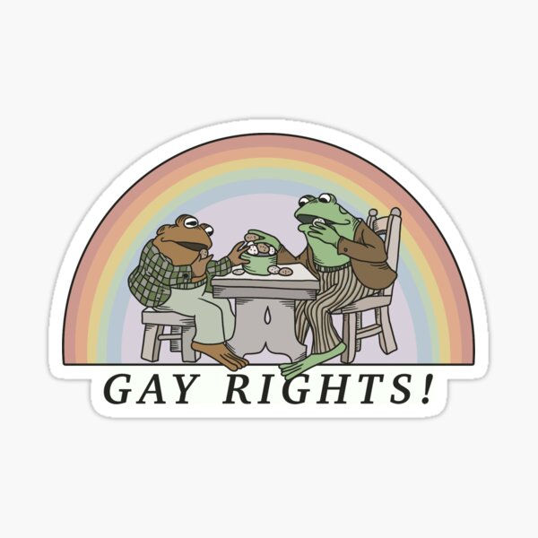 Frog and Toad say GAY RIGHTS <3 Sticker