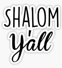 Shalom Y'all Sticker