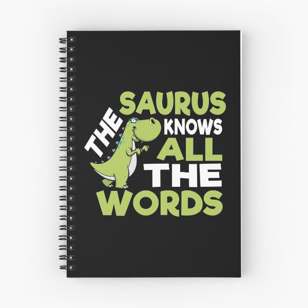 Item preview, Thesaurus Knows All the Words Thesaurus Day Pun Dinosaur designed and sold by Merchking1.