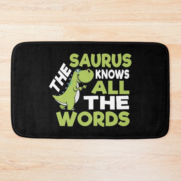 Item preview, Thesaurus Knows All the Words Thesaurus Day Pun Dinosaur designed and sold by Merchking1.