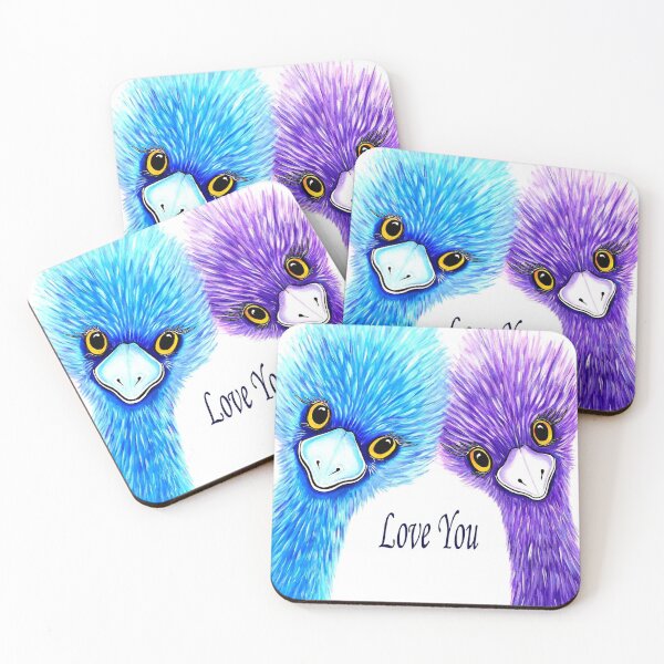 Item preview, Love You - Quirky Emus designed and sold by Linda Callaghan.