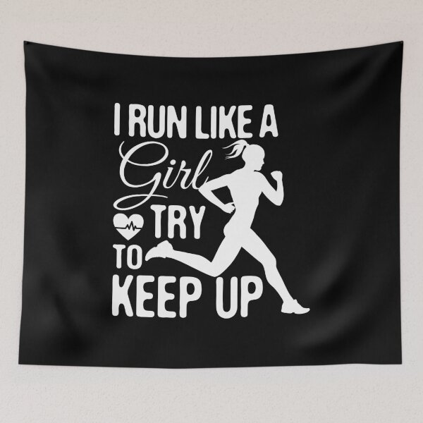 Item preview, I Run Like A Girl Try To Keep Up, Funny Girls Running Motivation designed and sold by Merchking1.
