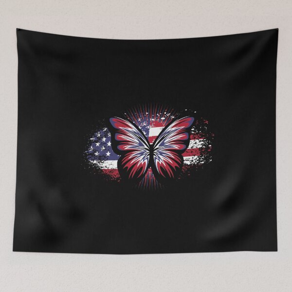 Item preview, Butterflies Inspirational US Flag, Endangered Monarch For Nature Lovers designed and sold by Merchking1.
