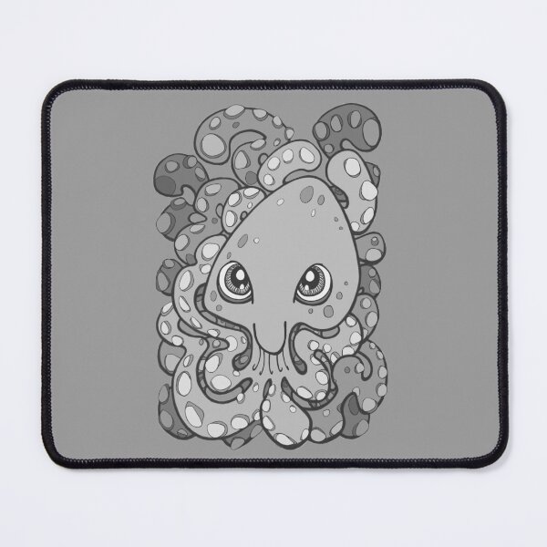 Artikelvorschau, Glückliche Krake-Tintenfisch Kraken Cthulhu Sea Creature - Hafen-Nebel-Grau entworfen und verkauft von bignose1977.