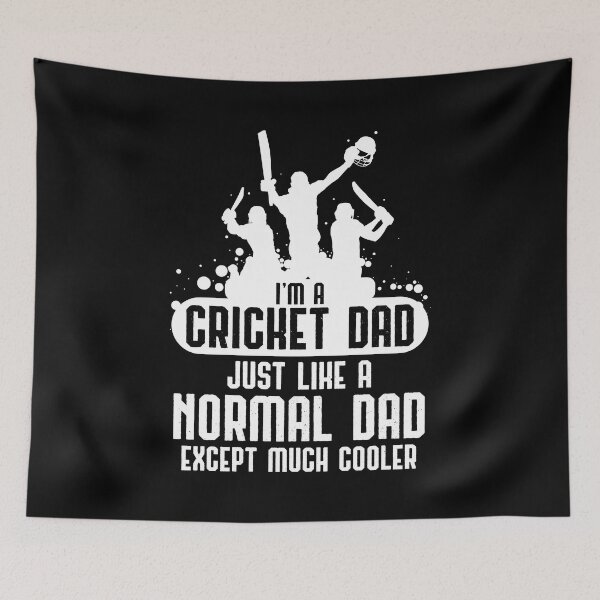 Artikelvorschau, Ich bin ein Cricket-Vater, genau wie ein normaler Vater, außer viel Kühler, Schläger und Ballspiel für den Vatertag, Cricket Bat Stumps entworfen und verkauft von Merchking1.