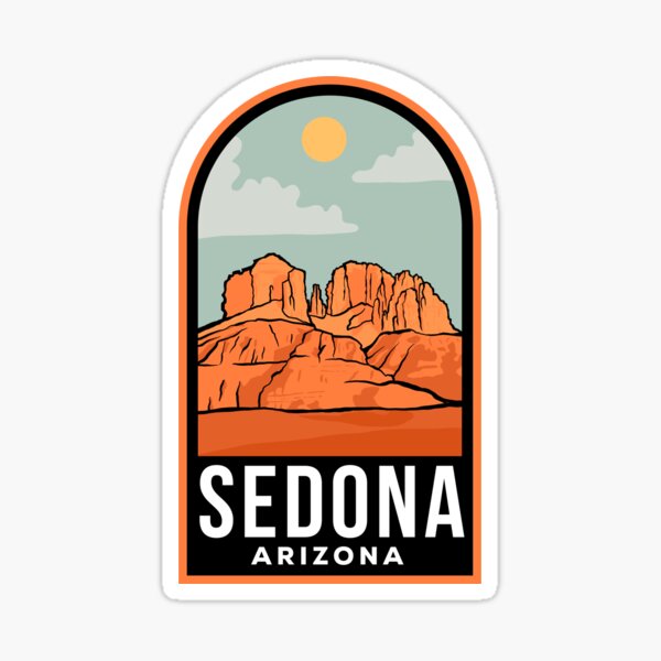 Item preview, Sedona Arizona Badge Orange designed and sold by HalpinDesign.