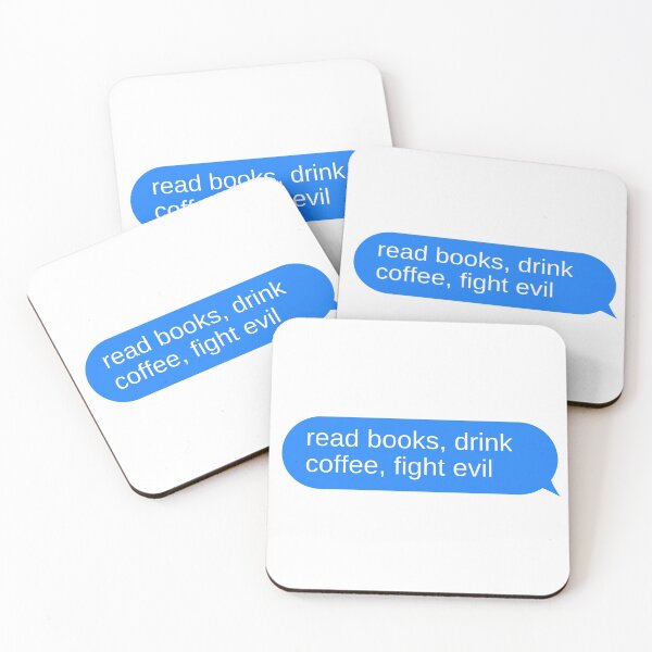 Item preview, Read Books Drink Coffee Fight Evil Text Message Bubble Design  designed and sold by choceclairs.