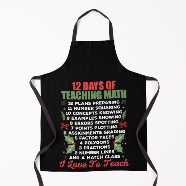 Item preview, 12 Days of Teaching Math Educator Mathematics  Teacher Appreciation designed and sold by Merchking1.
