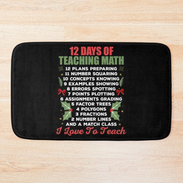 Item preview, 12 Days of Teaching Math Educator Mathematics  Teacher Appreciation designed and sold by Merchking1.