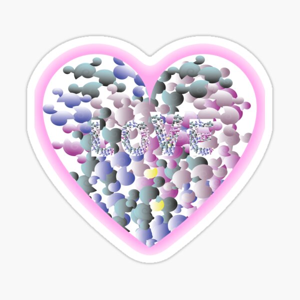 love visual illusion women Sticker