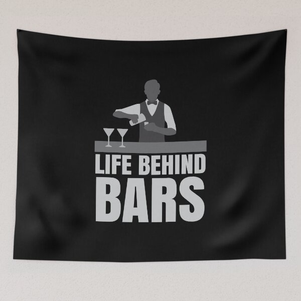 Item preview, Life Behind Bars Funny Bartender Barman, Drink Mixer, Love Mixing Beverages designed and sold by Merchking1.