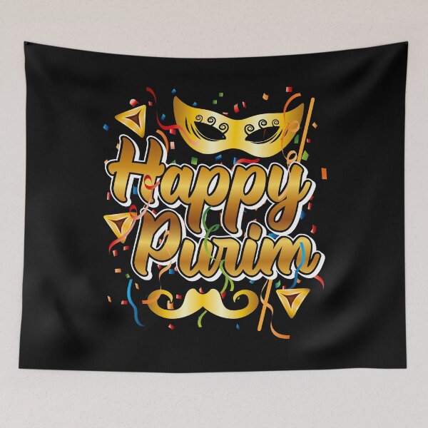 Item preview, Happy Purim  Mask Picture Ancient Jewish Holiday Biblical Story designed and sold by Merchking1.