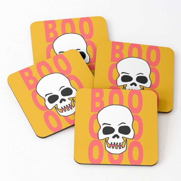 Item preview, BOOOOO. Happy Halloween Skull designed and sold by Art Without Curves.