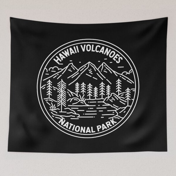 Item preview, Hawaii Volcanoes National Park Hawaii Monoline designed and sold by KrisSidDesigns.