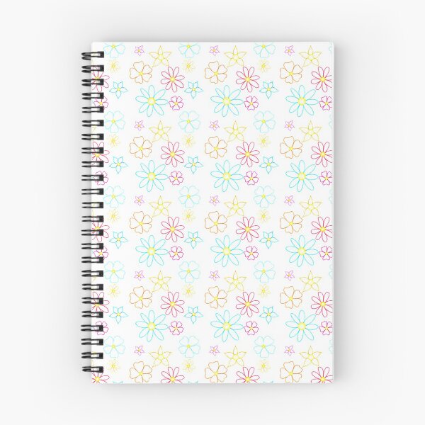 Item preview, Fun bright simple pink blue and orange flower pattern designed and sold by -Lily-Anne-.