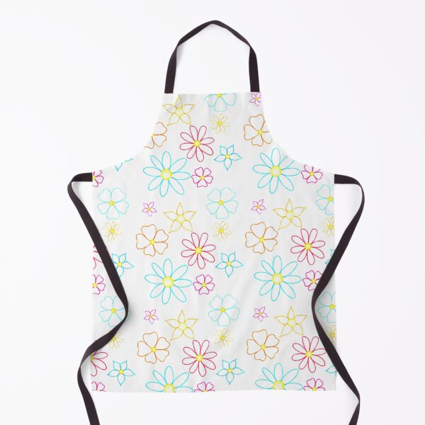 Item preview, Fun bright simple pink blue and orange flower pattern designed and sold by -Lily-Anne-.