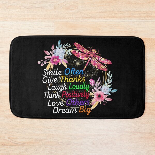Item preview, Magical Colorful Dragonfly Saying Give Thanks,Laugh Loudly,Think Positively,Love Others,Dream Big designed and sold by Merchking1.