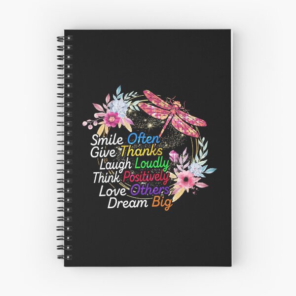Item preview, Magical Colorful Dragonfly Saying Give Thanks,Laugh Loudly,Think Positively,Love Others,Dream Big designed and sold by Merchking1.