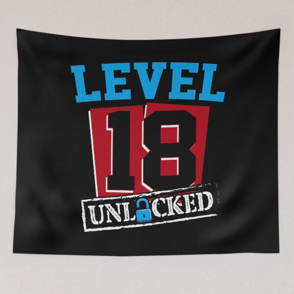 Item preview, Level 18 Unlocked Legally Gaming Gamer Birthday Born in 2001 designed and sold by Merchking1.