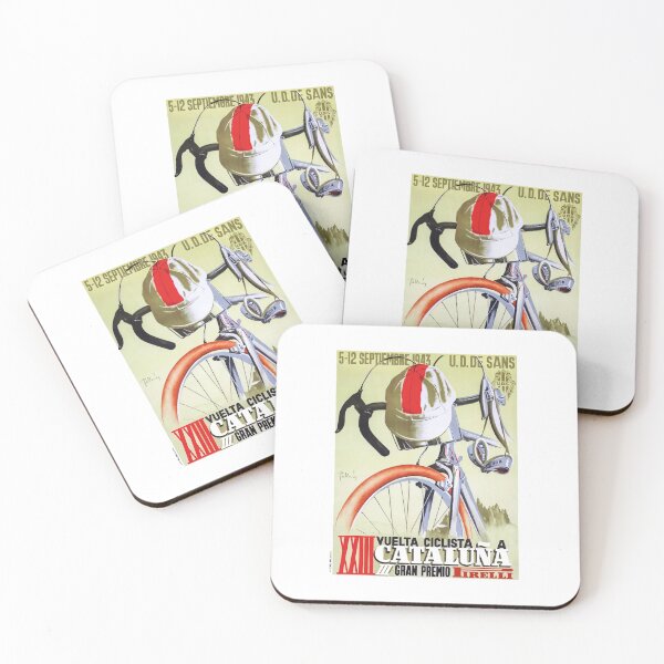 Item preview, 1943 SPAIN Tour Of Catalonia Bicycle Race Poster designed and sold by retrographics.
