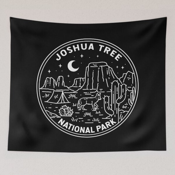 Artikelvorschau, Joshua Tree Nationalpark Kalifornien Monoline entworfen und verkauft von KrisSidDesigns.