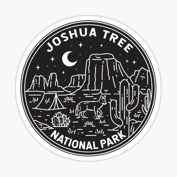 Item preview, Joshua Tree National Park California Monoline designed and sold by KrisSidDesigns.