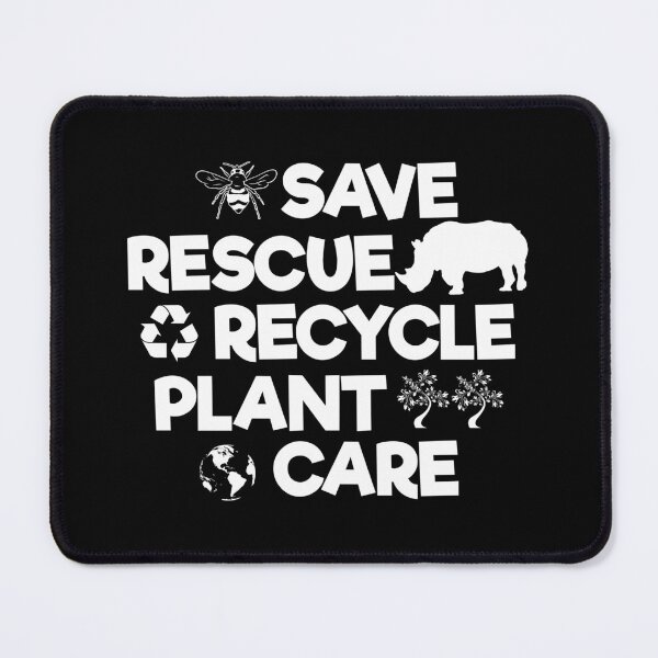 Item preview, Save Bees Rescue Animals Recycle Plastic, Saving Rescuing Recycling, Love The Nature designed and sold by Merchking1.