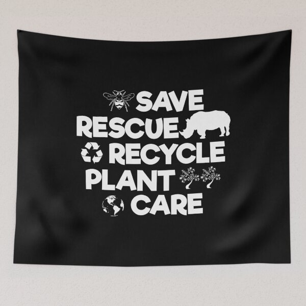 Item preview, Save Bees Rescue Animals Recycle Plastic, Saving Rescuing Recycling, Love The Nature designed and sold by Merchking1.