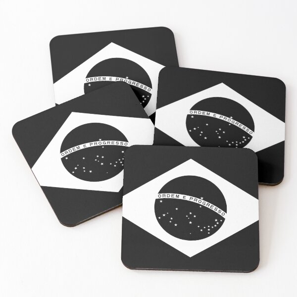 Item preview, Black & White Brazilian Flag designed and sold by holografica.