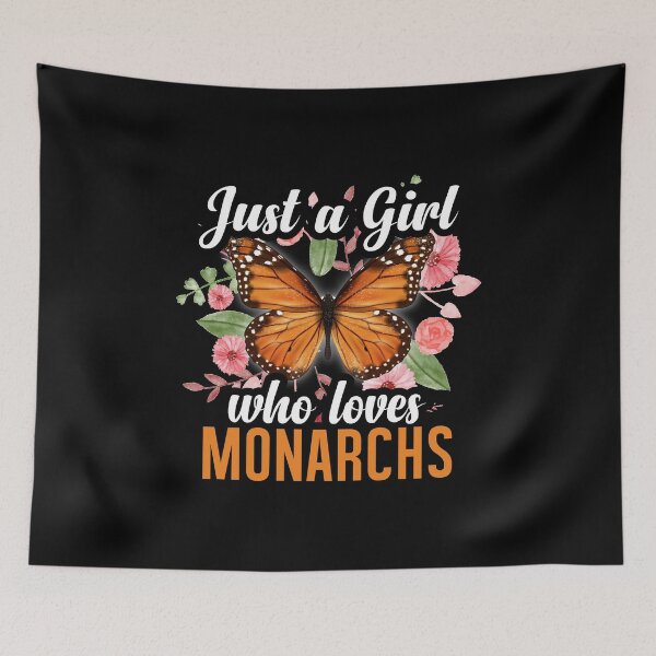 Item preview, Just A Girl Who Loves Monarch Butterfly Butterflies, Floral Monarchs Orange Butterfly  designed and sold by Merchking1.