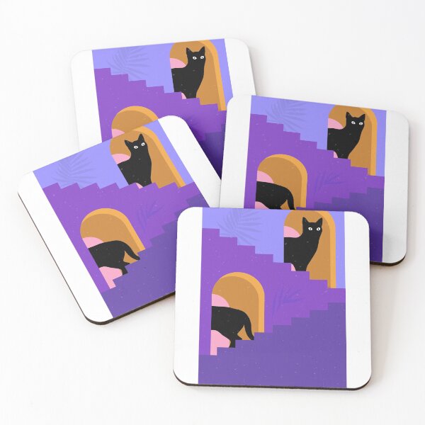 Item preview, Minimal Art- Cat in the Violet Maze designed and sold by Hoanggommie.