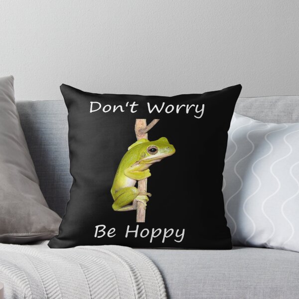 Item preview, Don't Worry Be Hoppy Green Tree Frog designed and sold by Paul-Prints.