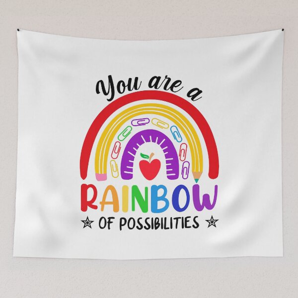 Item preview, You Are A Rainbow Of Possibilities White1 designed and sold by Prabakim.