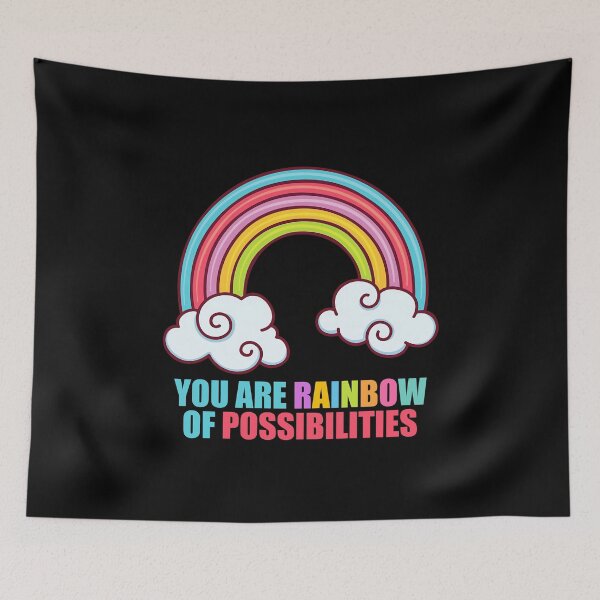 Item preview, You Are A Rainbow Of Possibilities Black2 designed and sold by Prabakim.
