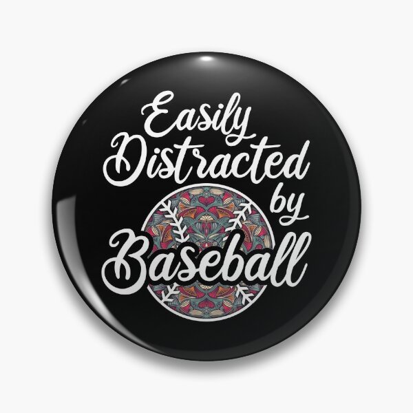 Item preview, Easily Distracted By Baseball, Floral Ball Baseball Players Loves To Play Batting Pitcher designed and sold by Merchking1.