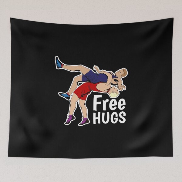 Item preview, Funny Wrestling, Free Hugs, Real Men Do Wrestling, It's Kind Of A Smart People Sports Wrestler designed and sold by Merchking1.