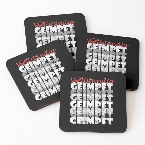 Item preview, Fully Vaccinated in the German Language - Plus A Big Fat RED TICK - For fully vaccinated people (German) designed and sold by sthNnth.
