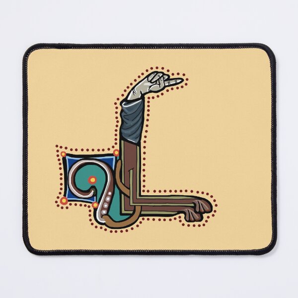 Item preview, Letter L Manicule W 14C Maastricht Psalter parody designed and sold by Donnahuntriss.